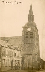 carte postale prémont église