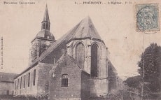 carte postale prémont l'ancienne église