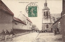 carte postale prémont rue de l'église