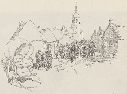 compagnie battant en retraite a premont guerre 1870
