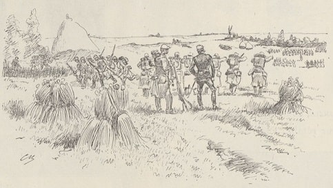 tirailleurs defandant les abords de premont guerre 1870